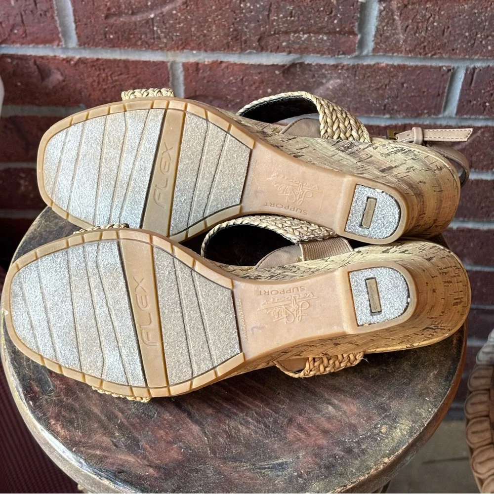 New Easy Spirit Women's Ariella Espadrille 3”Wedge Comfort Sandals Size 10
